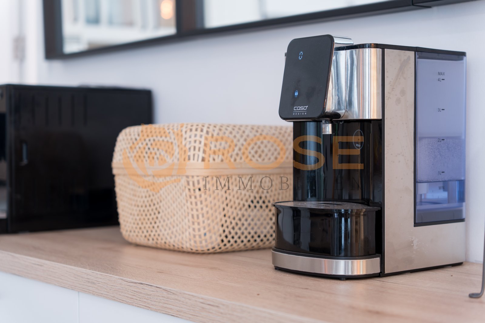 Modern kitchen equipment with a practical beverage dispenser and ergonomic work surface Modern kitchen equipment with a practical beverage dispenser and ergonomic work surface