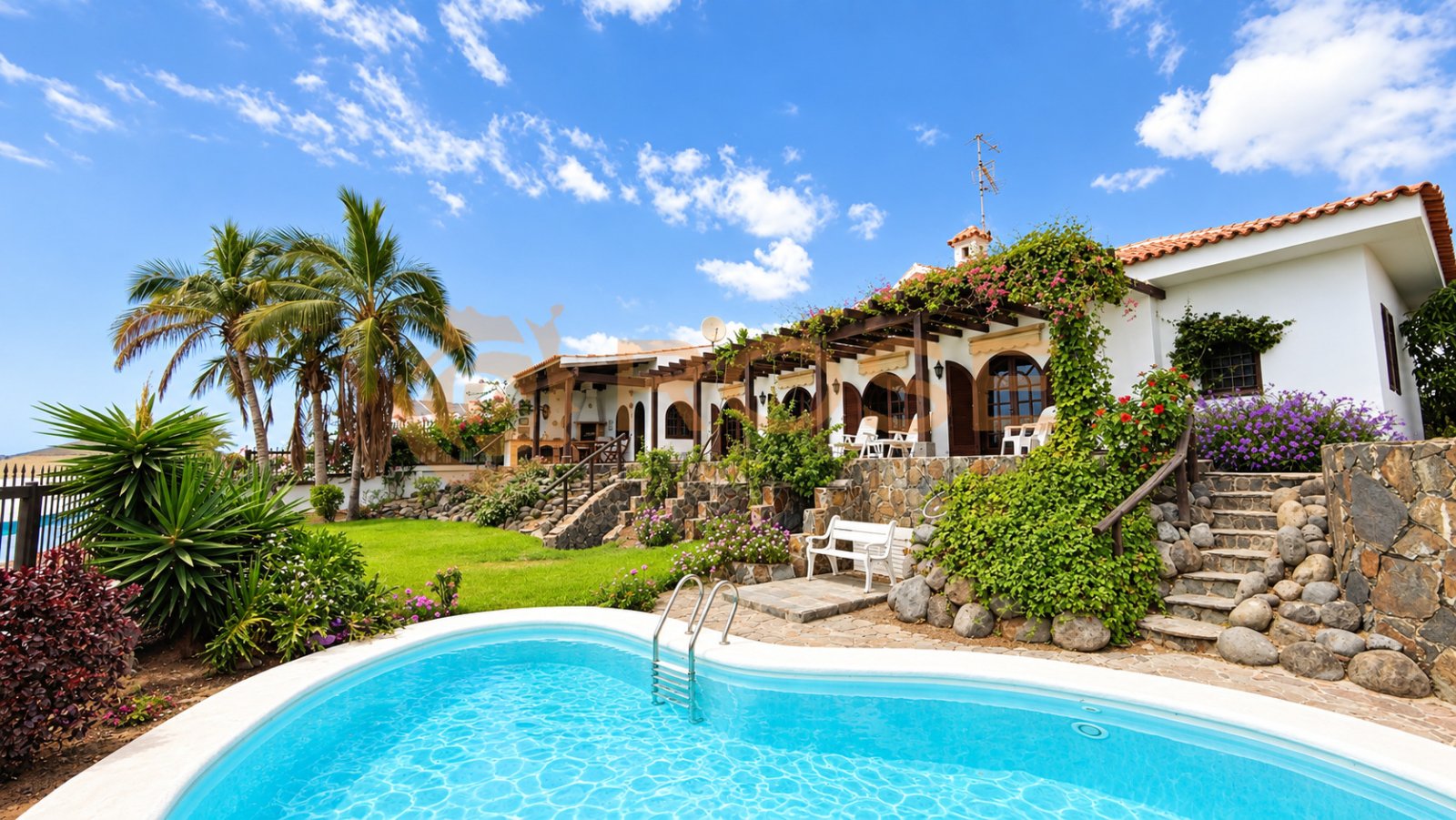 Encantadora finca con terraza espaciosa y piscina privada en un jardín idílico Encantadora finca con terraza espaciosa y piscina privada en un jardín idílico