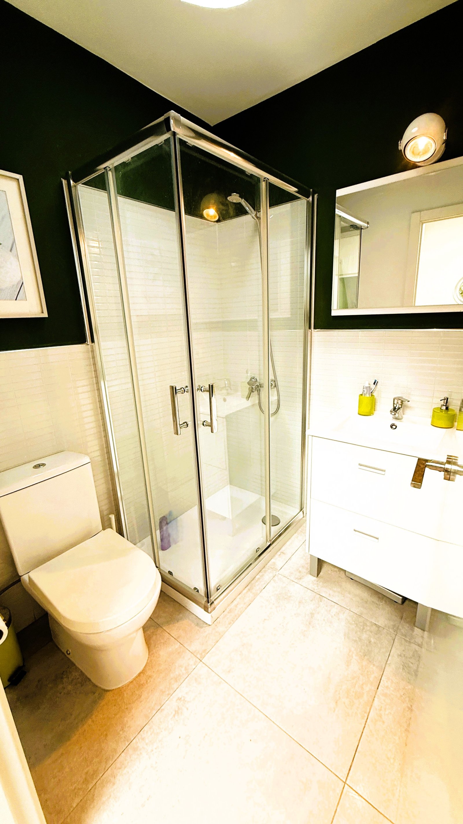 Salle de bain moderne avec douche à l'italienne et meuble lavabo de haute qualité