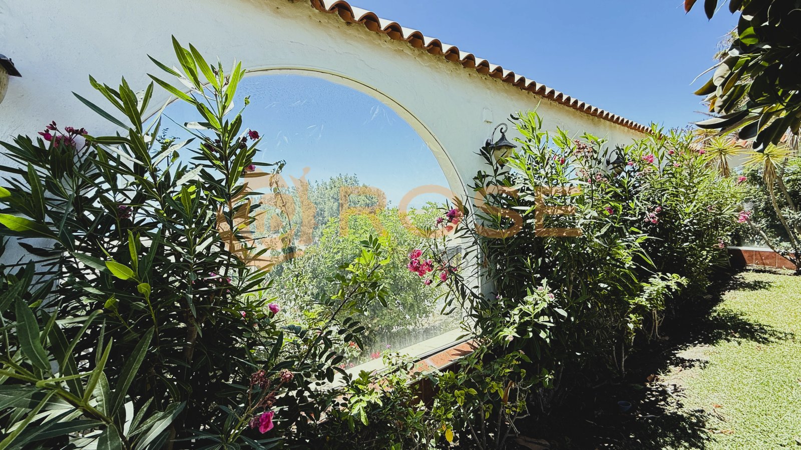 Une pergola en arcade avec une végétation tout autour – une protection naturelle contre la vue et un endroit ombragé et aéré